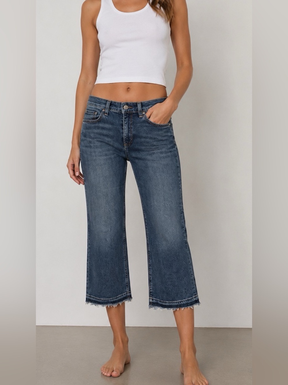 Rag & Bone Hana Croyden Cropped High-rise Slim Boot-cut Jeans $210 Size 29